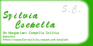 szilvia csepella business card